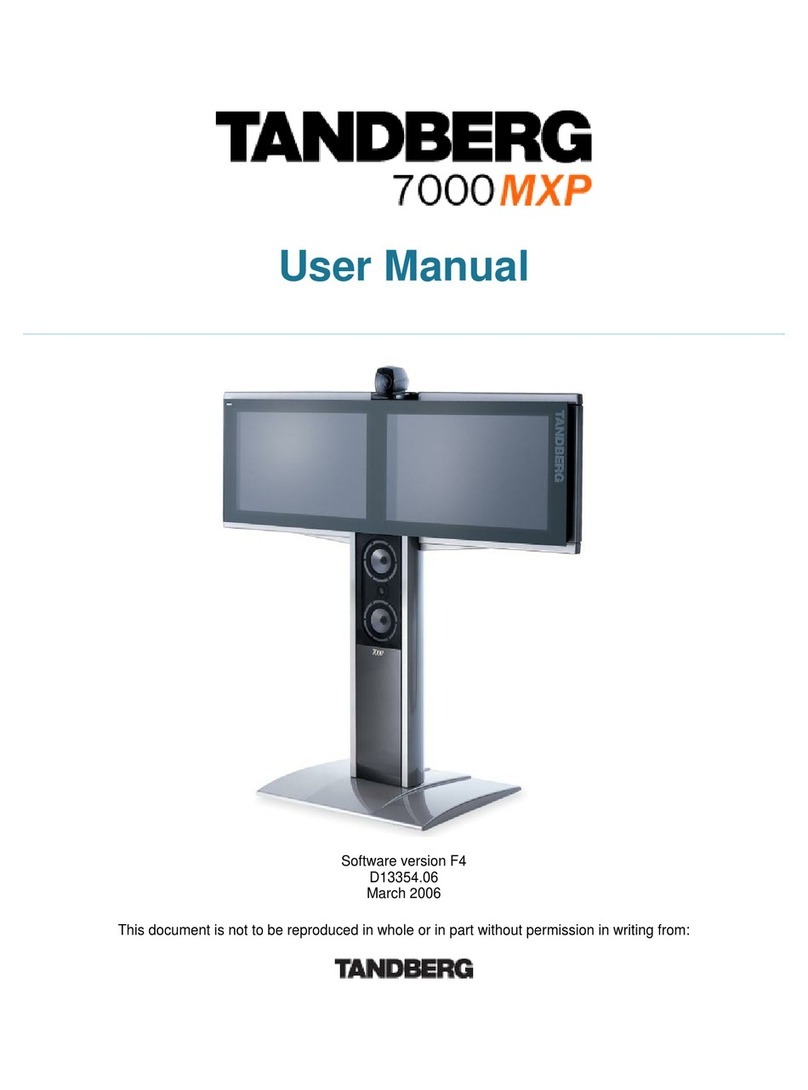 TANDBERG 700 MXP User manual