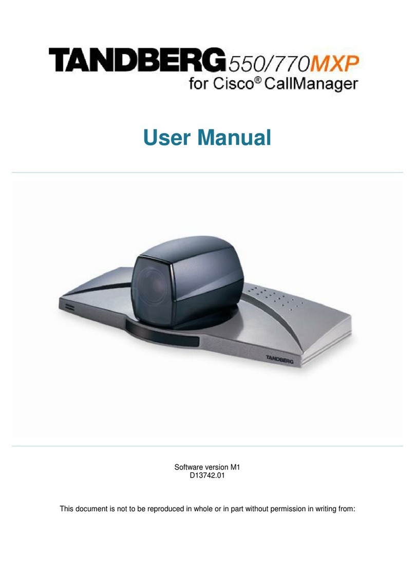 TANDBERG MXP 770 user manual