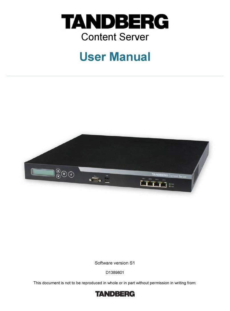 TANDBERG D1389801 user manual TANDBERG D1389801 user manual