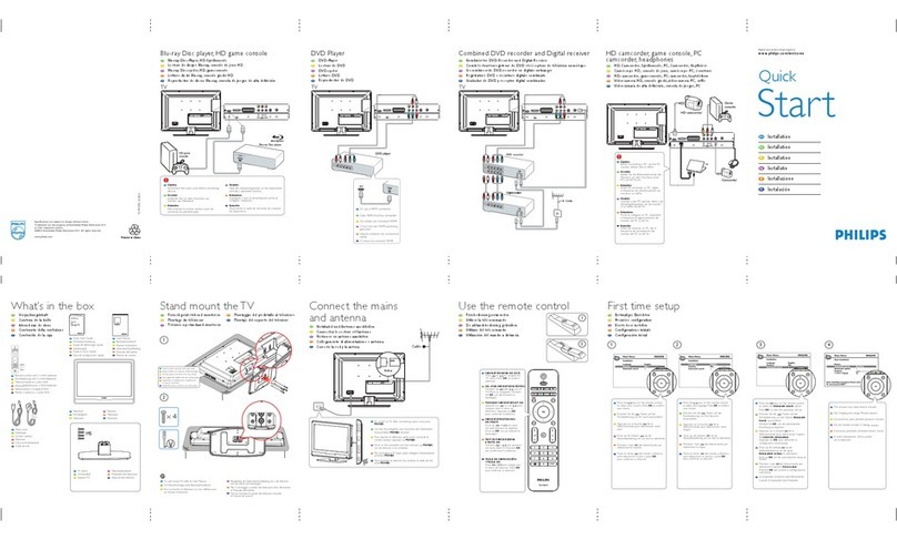 Philips 26PFL3403/10 quick start guide