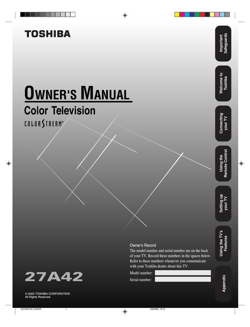 Toshiba TV 27A42 User manual