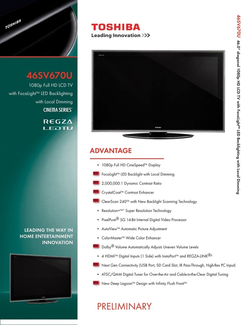 Toshiba REGZA 46SV670U User manual