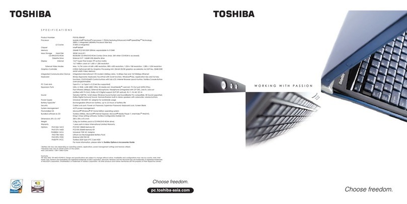 Toshiba Satellite 5100 Series Brochure & specs