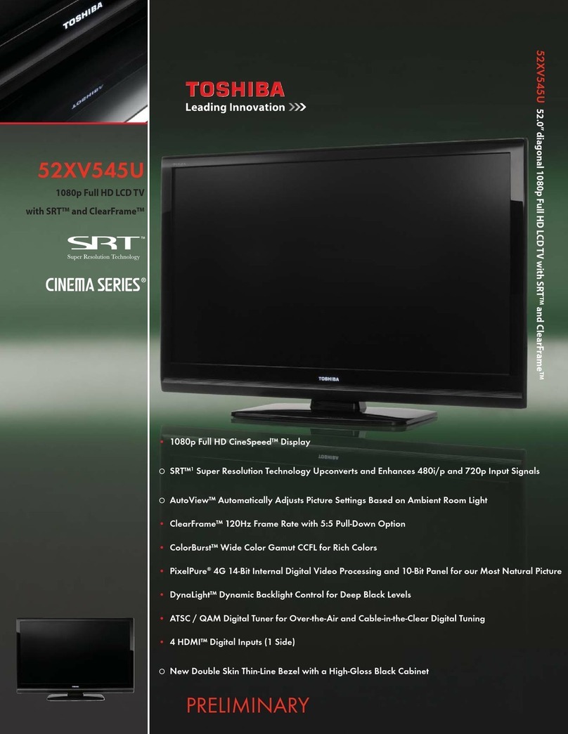 Toshiba Regza 52XV545U User manual
