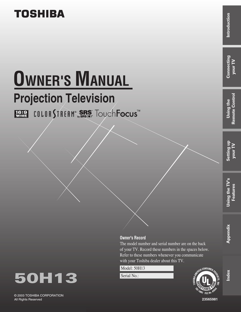 Toshiba 50H13 owner's manual