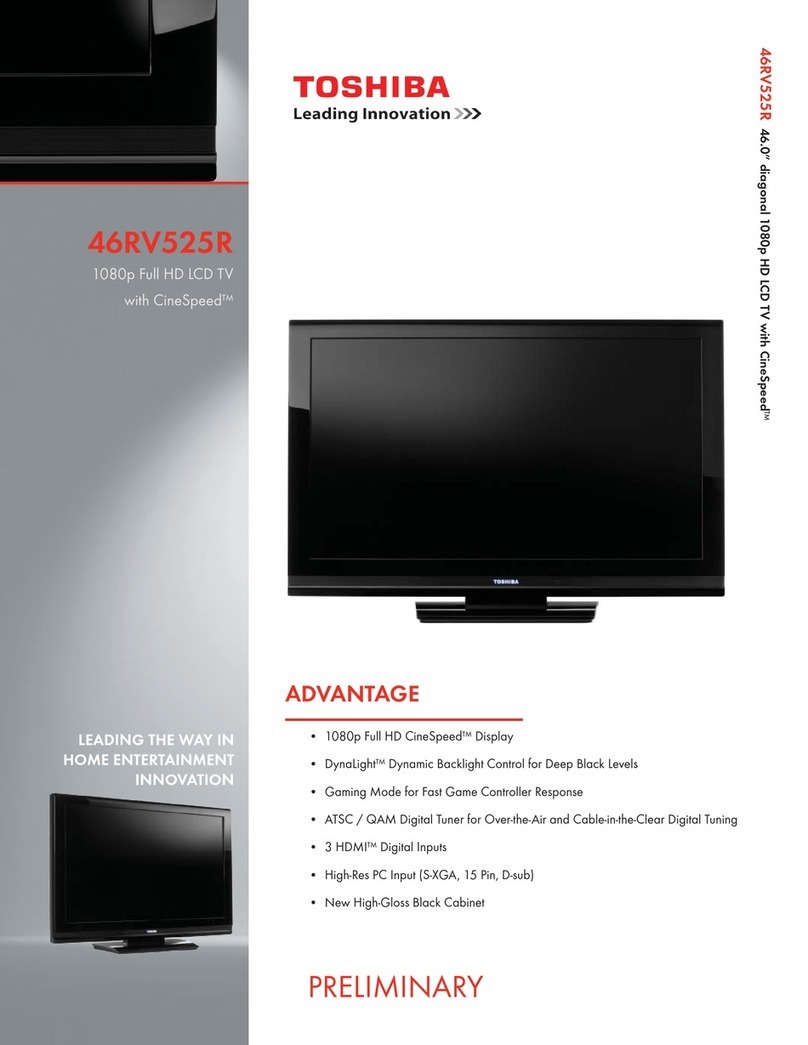 Toshiba 46RV525R Specifications