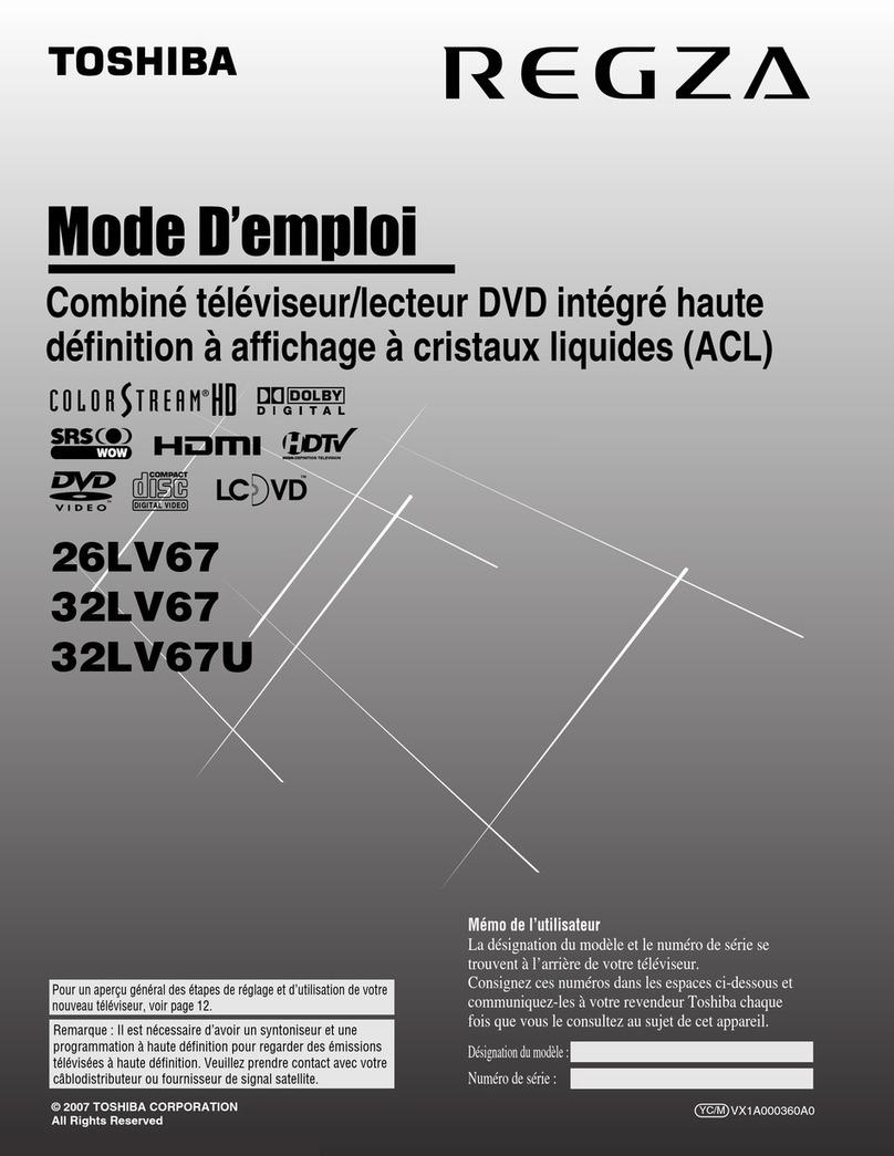 Toshiba REGZA 26LV67 Mode d'emploi