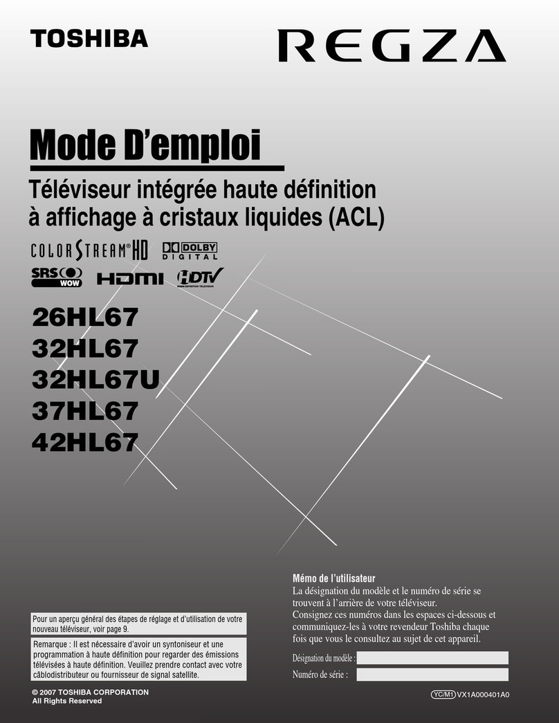 Toshiba REGZA 26HL67 User manual