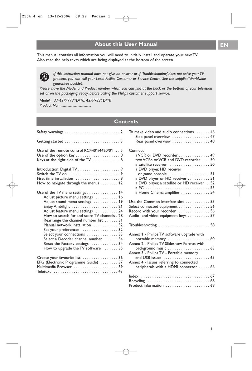 Philips Cineos 42PF9731D/10 User manual