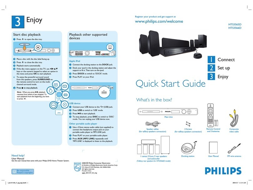 Philips HTS3566D/37B User manual Philips HTS3566D/37B User manual