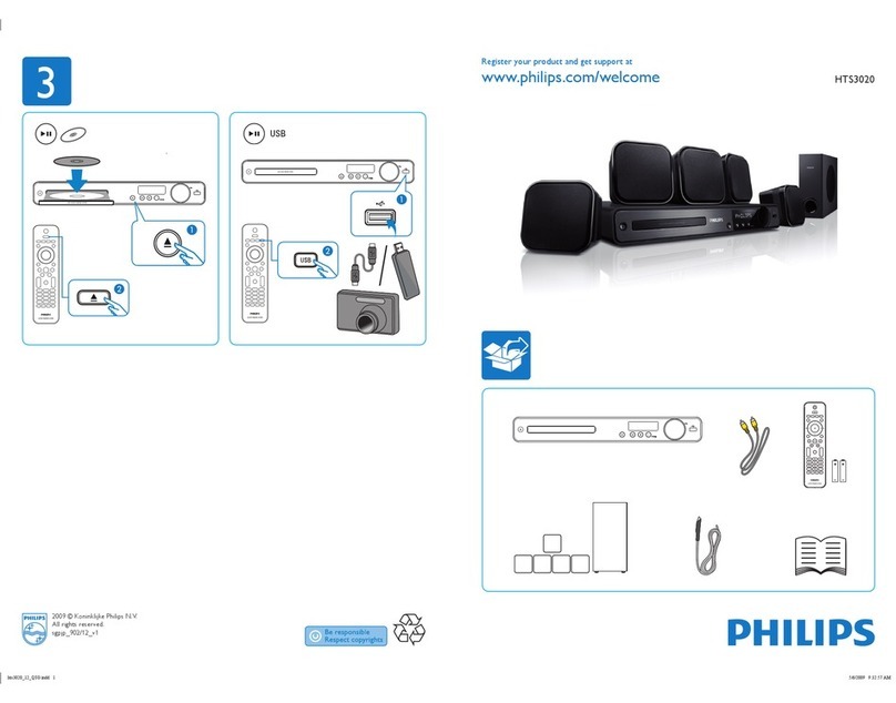 Philips HTS3020/12 User manual Philips HTS3020/12 User manual