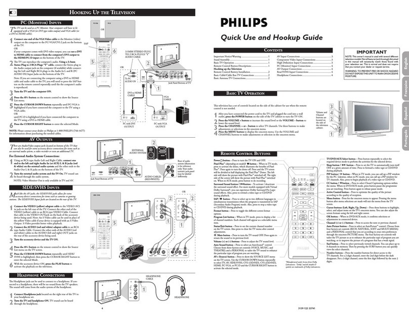 Philips 42PF7320/28B Operating manual