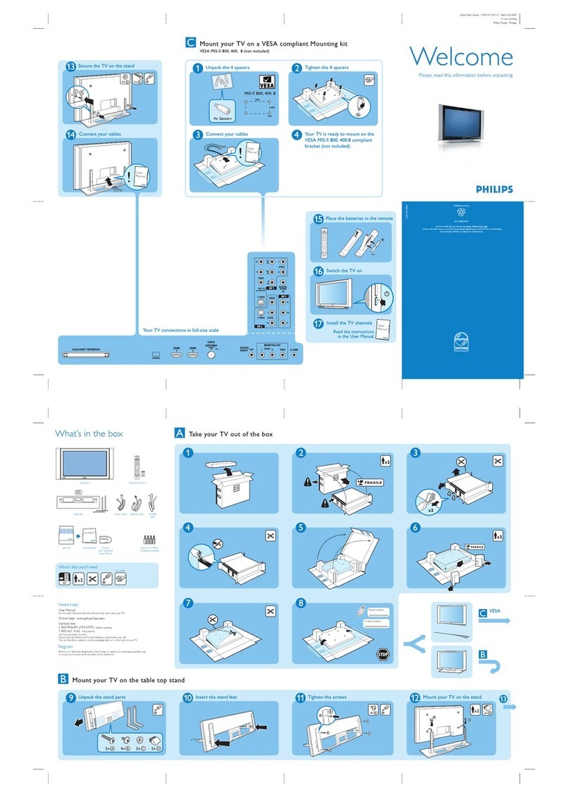 Philips 50PF7220A/37B Mounting guide