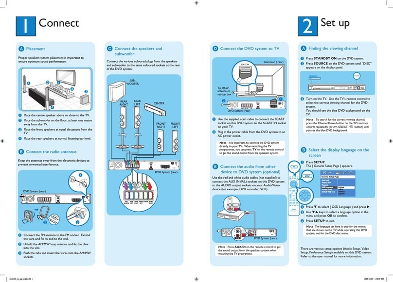 Philips HTS3110/12 quick start guide