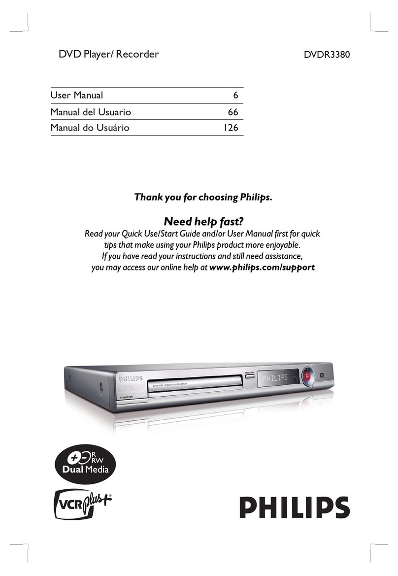 Philips DVDR3380/78 User manual