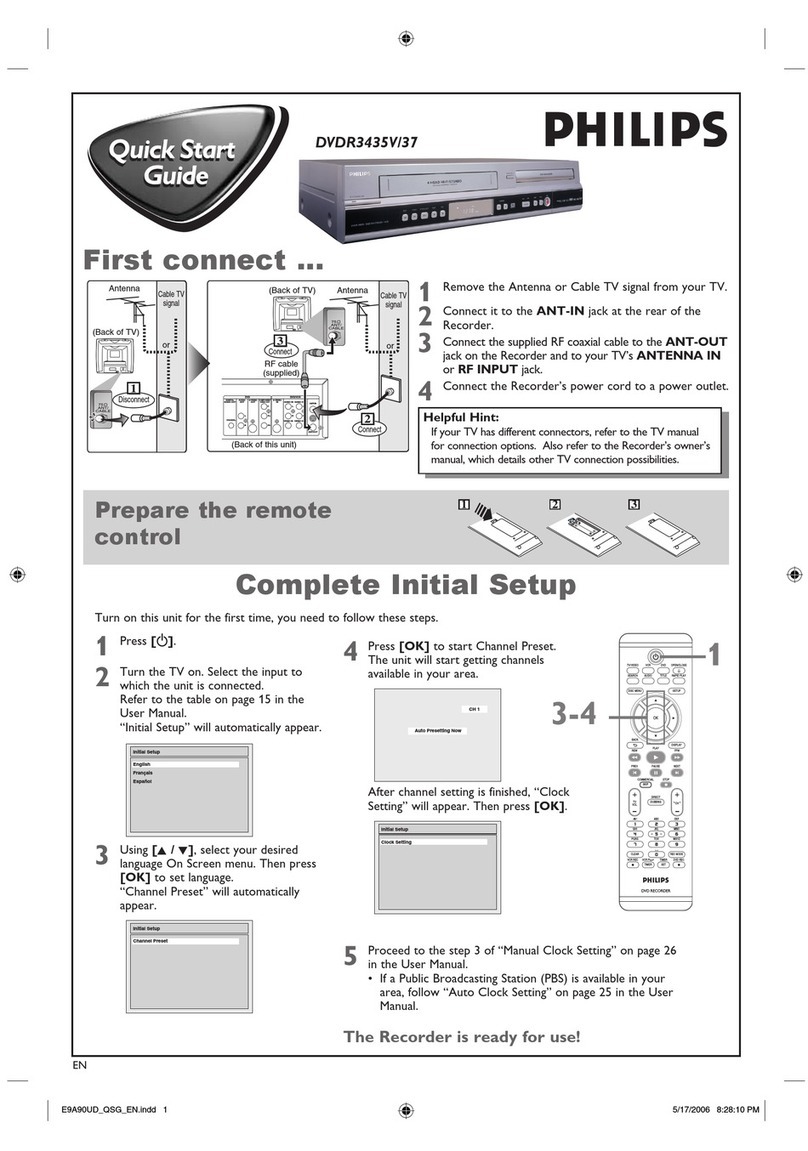 Philips DVDR3435V/37B User manual