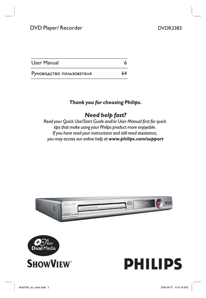 Philips DVDR3383/51 User manual