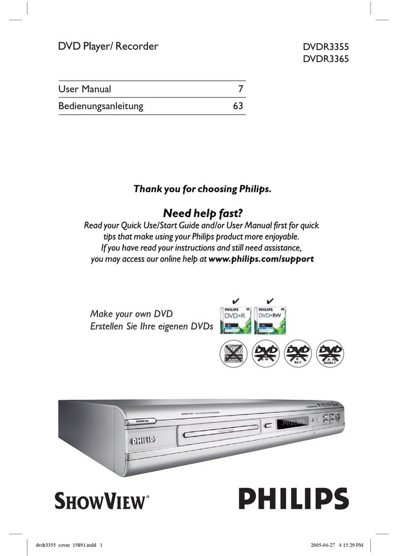 Philips DVDR3355/02B User manual