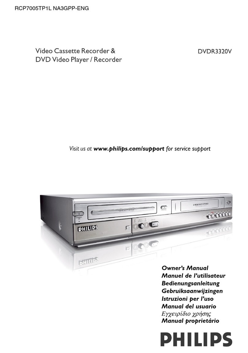 Philips DVDR3320V/01 owner's manual