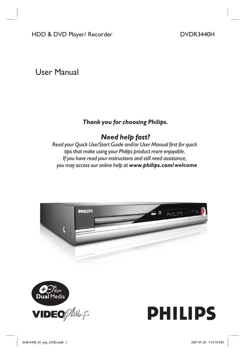 Philips DVDR3440H/05 User manual