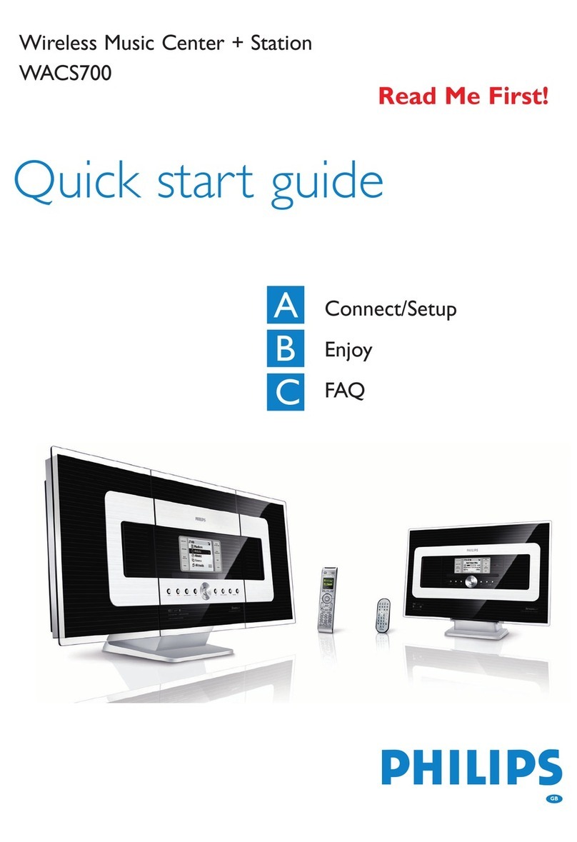 Philips Streamium WAC700/05 quick start guide