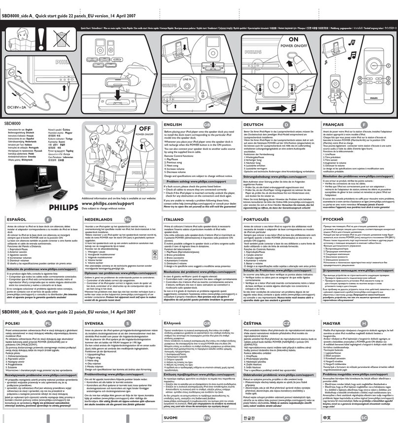 Philips SBD8000/05 User manual