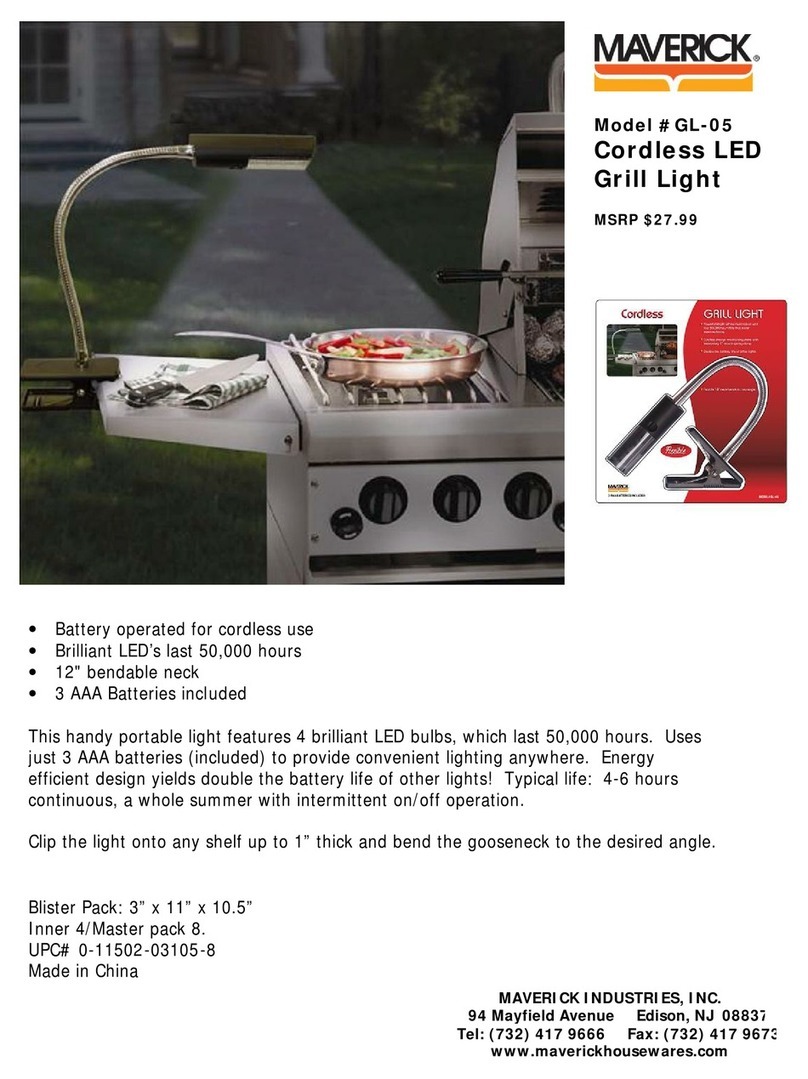 Maverick Cordless LED Grill Light GL-05 datasheet
