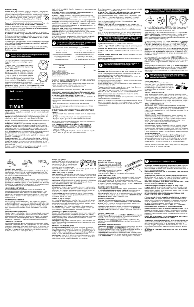 Timex w8 User manual