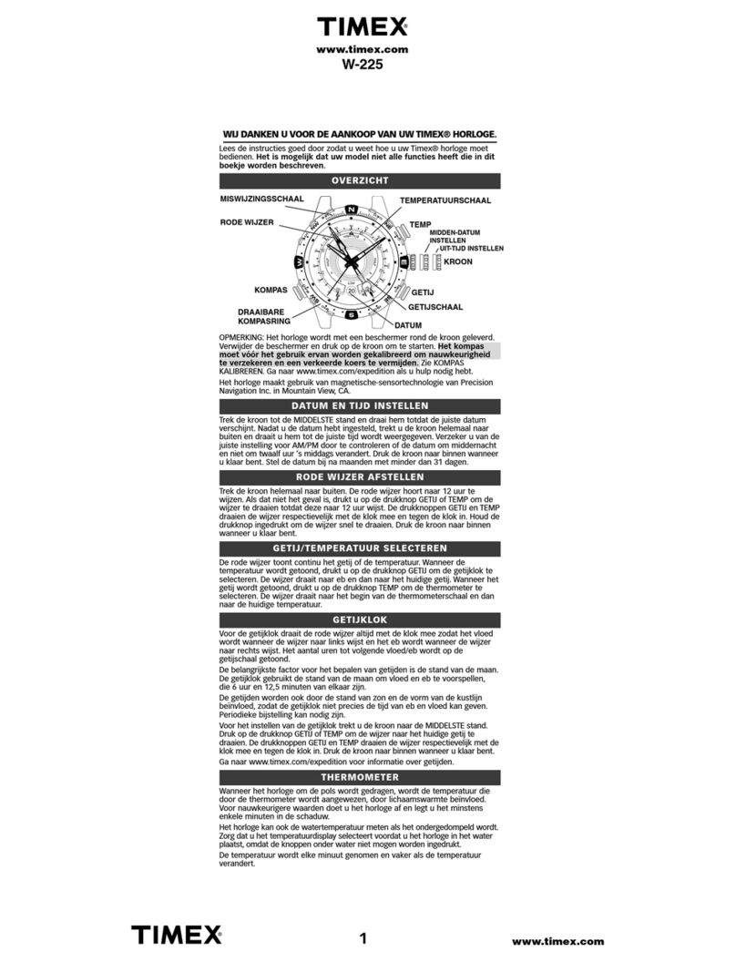 Timex W-225 User manual