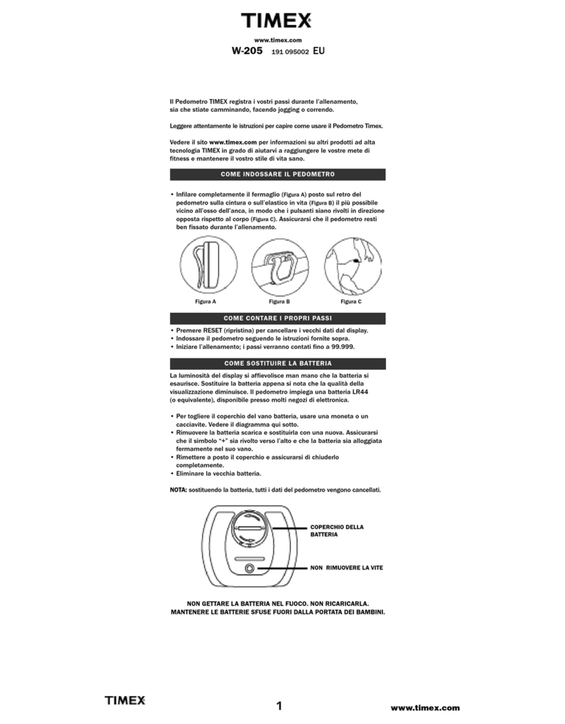 Timex W205 manual