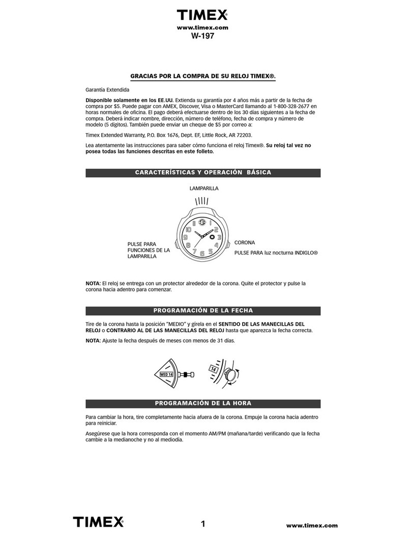 Timex W197 User manual