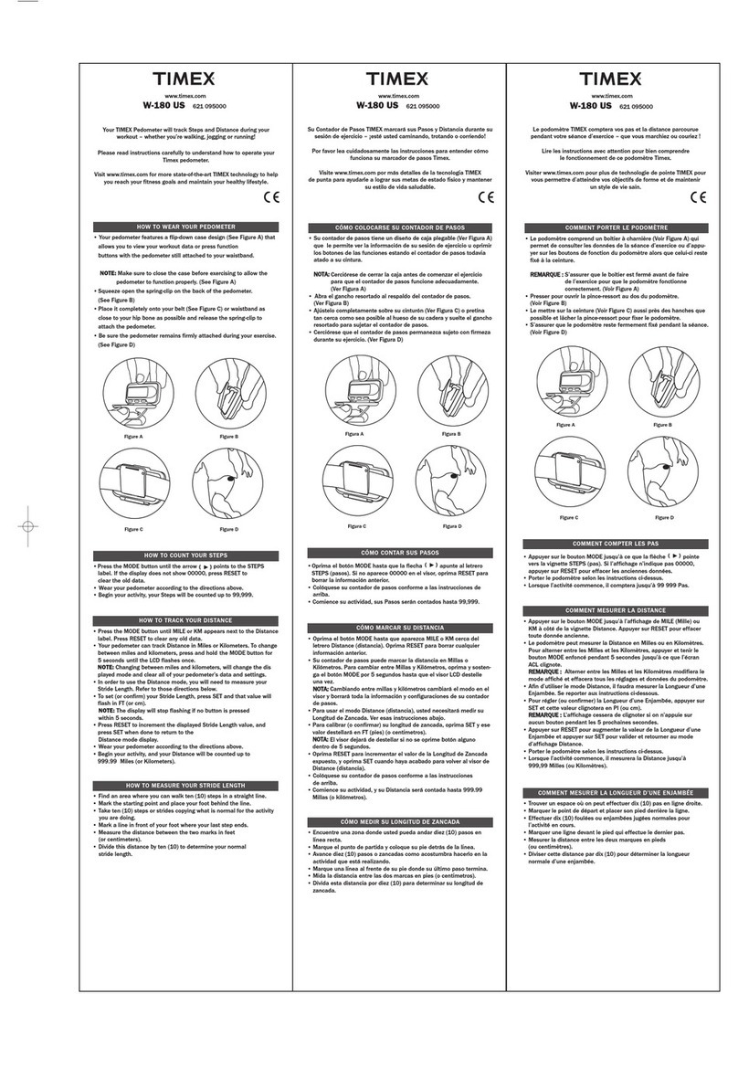 Timex W180-US User manual