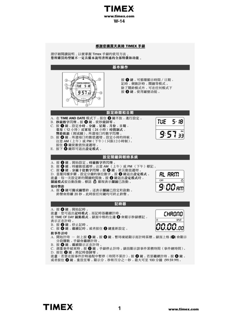Timex W-14 User manual