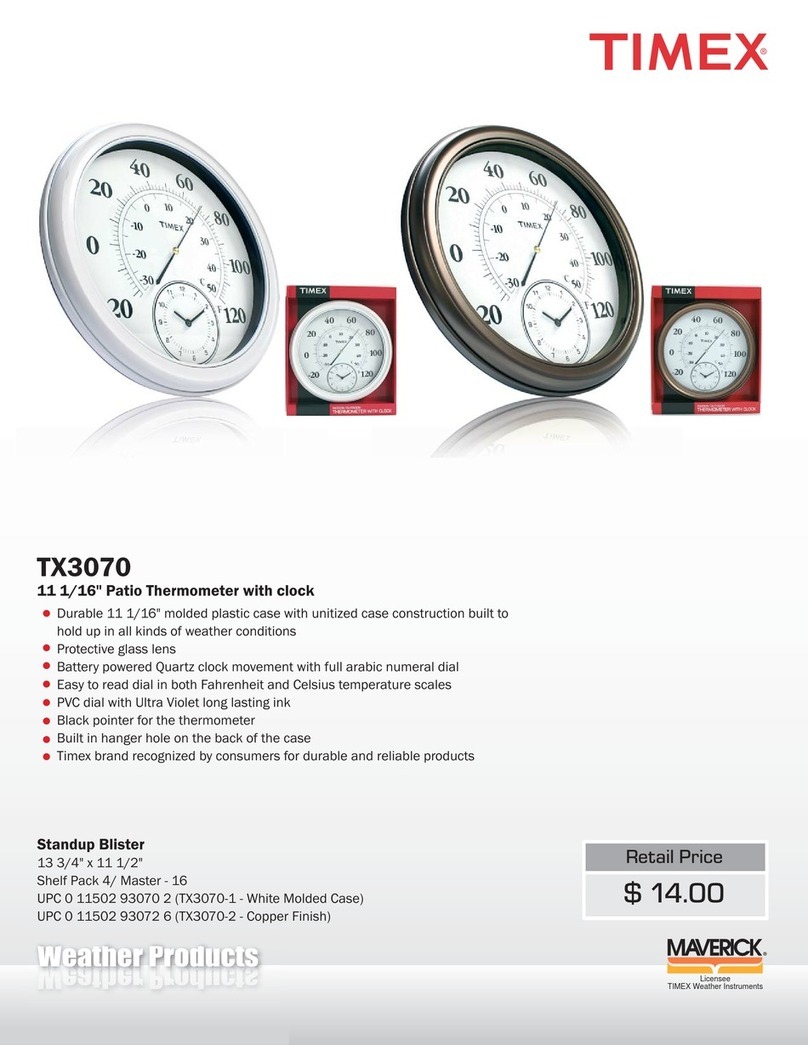 Timex TX3070 Specification sheet
