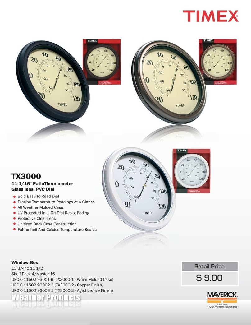 Timex TX3000 Specification sheet