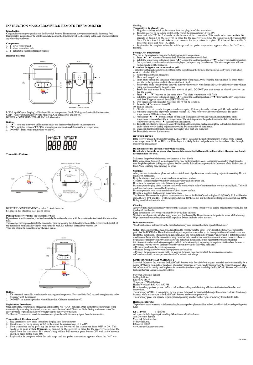 Maverick ET 71MAV instruction manual