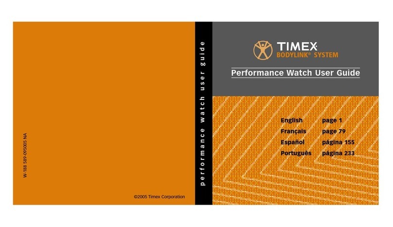 Timex Performance Watch User manual Timex Performance Watch User manual