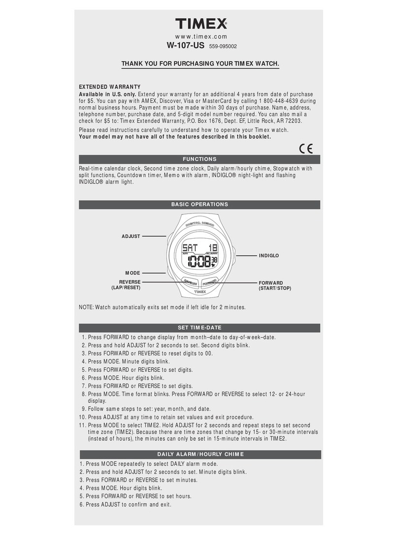 Timex W-107-US User manual