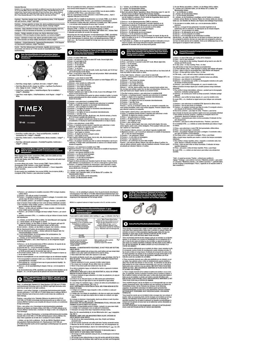 Timex W-44 owner's manual