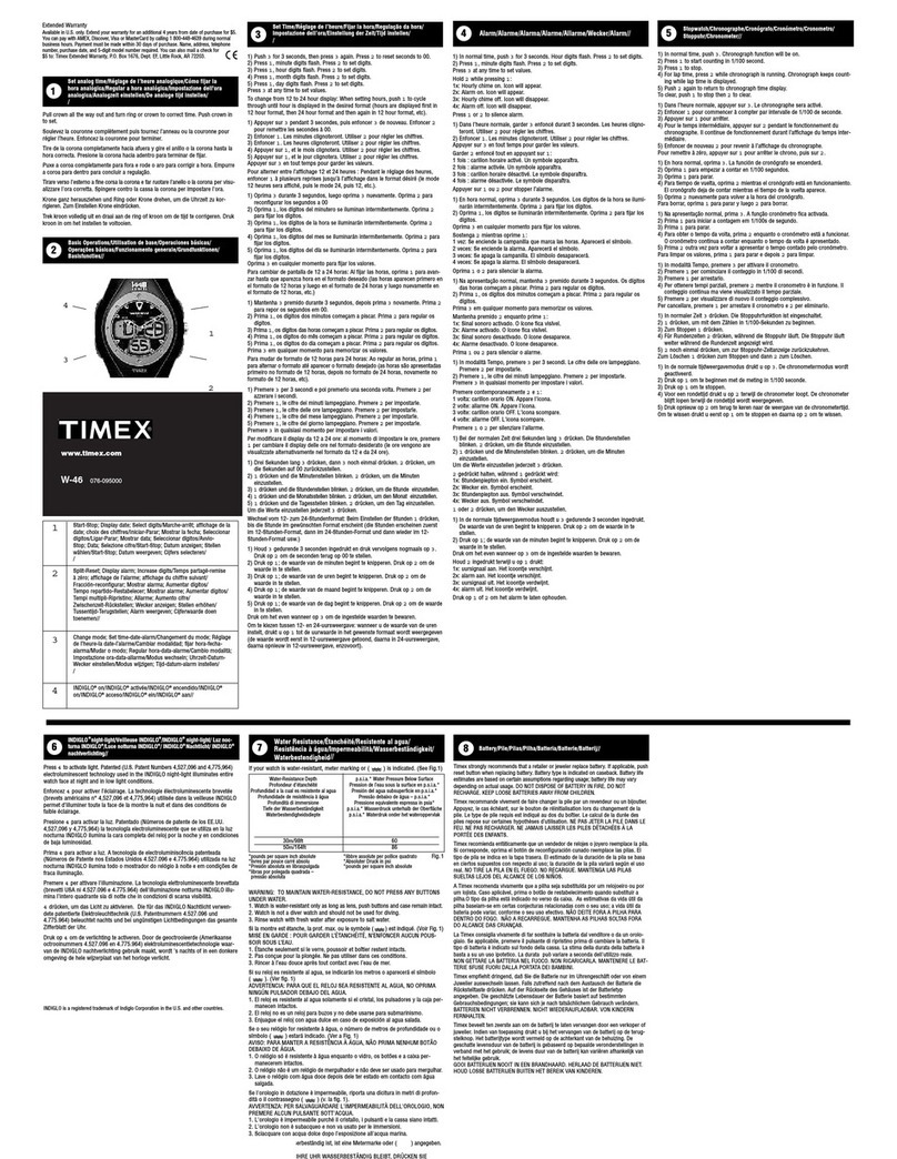 Timex W-46 User manual Timex W-46 User manual