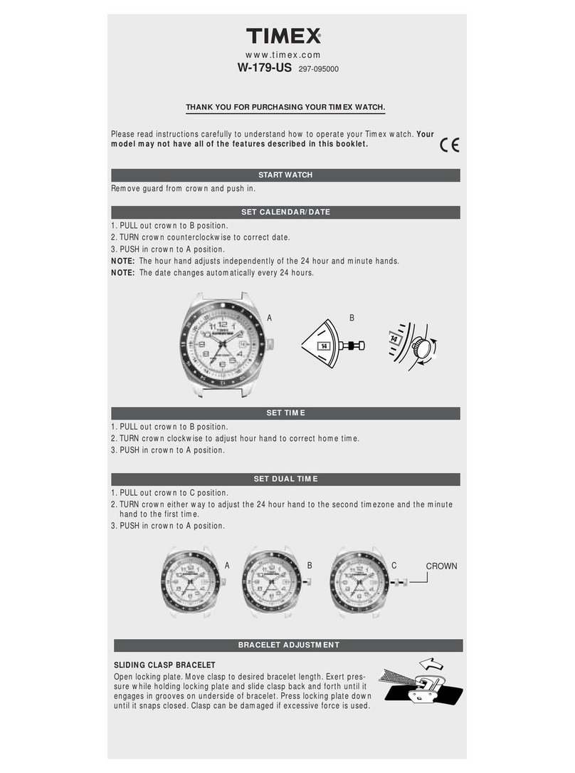 Timex W-179-US User manual Timex W-179-US User manual
