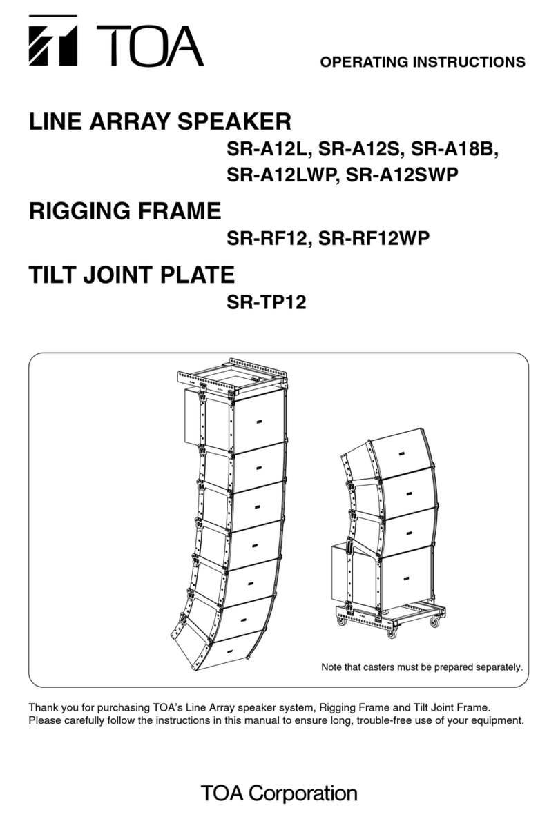 Toa SR-A12L, SR-A12S, SR-A18B, SR-A12LWP, SR-A12SWP, SR-RF12, SR-RF12WP,... operating instructions