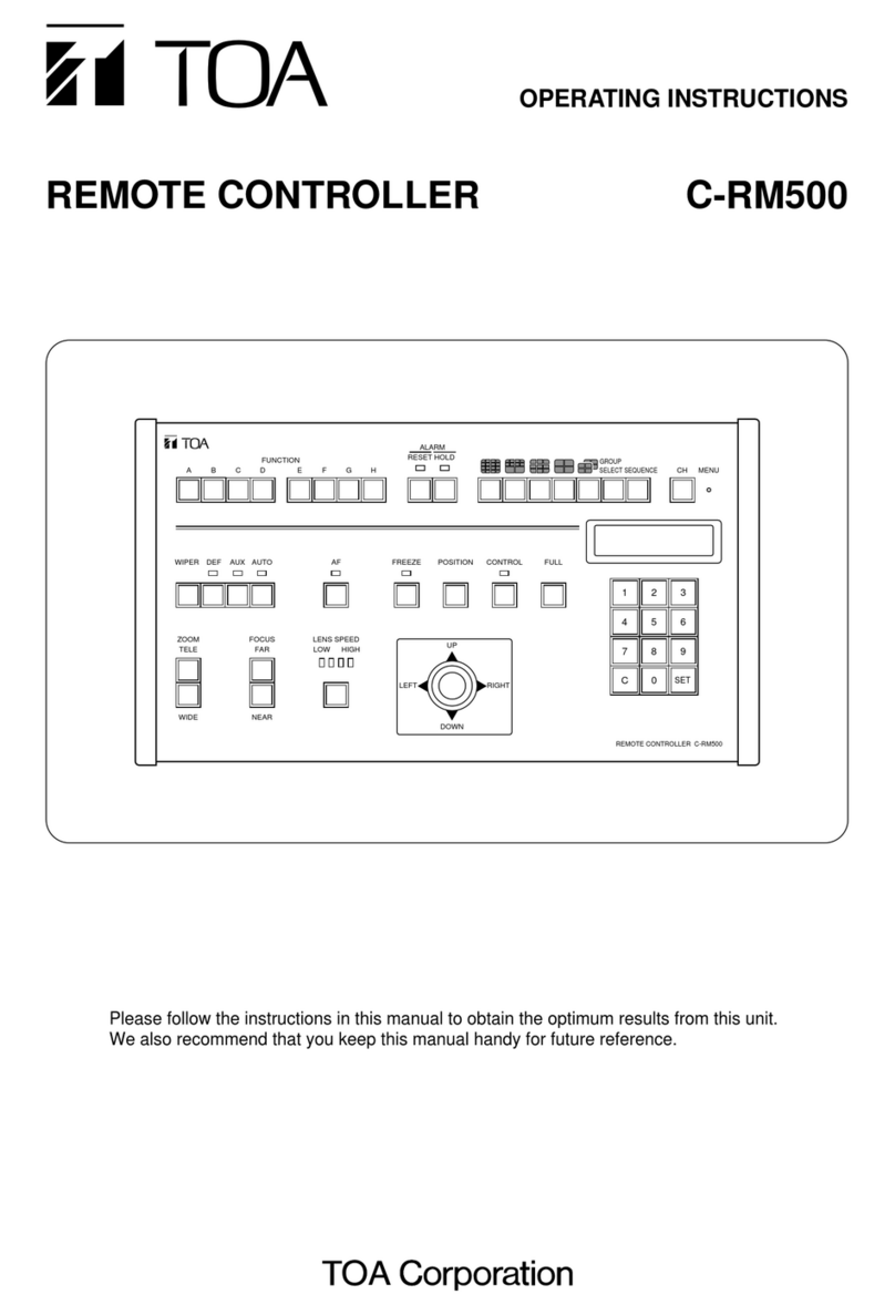 Toa C-RM500 operating instructions