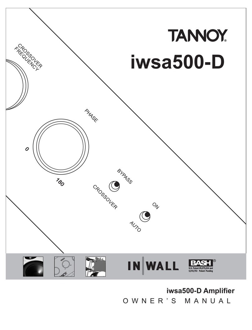 Tannoy IWSA500-D owner's manual