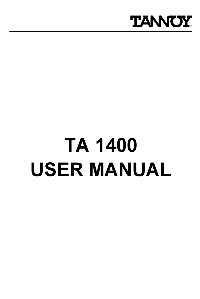 Tannoy TA 1400 user manual
