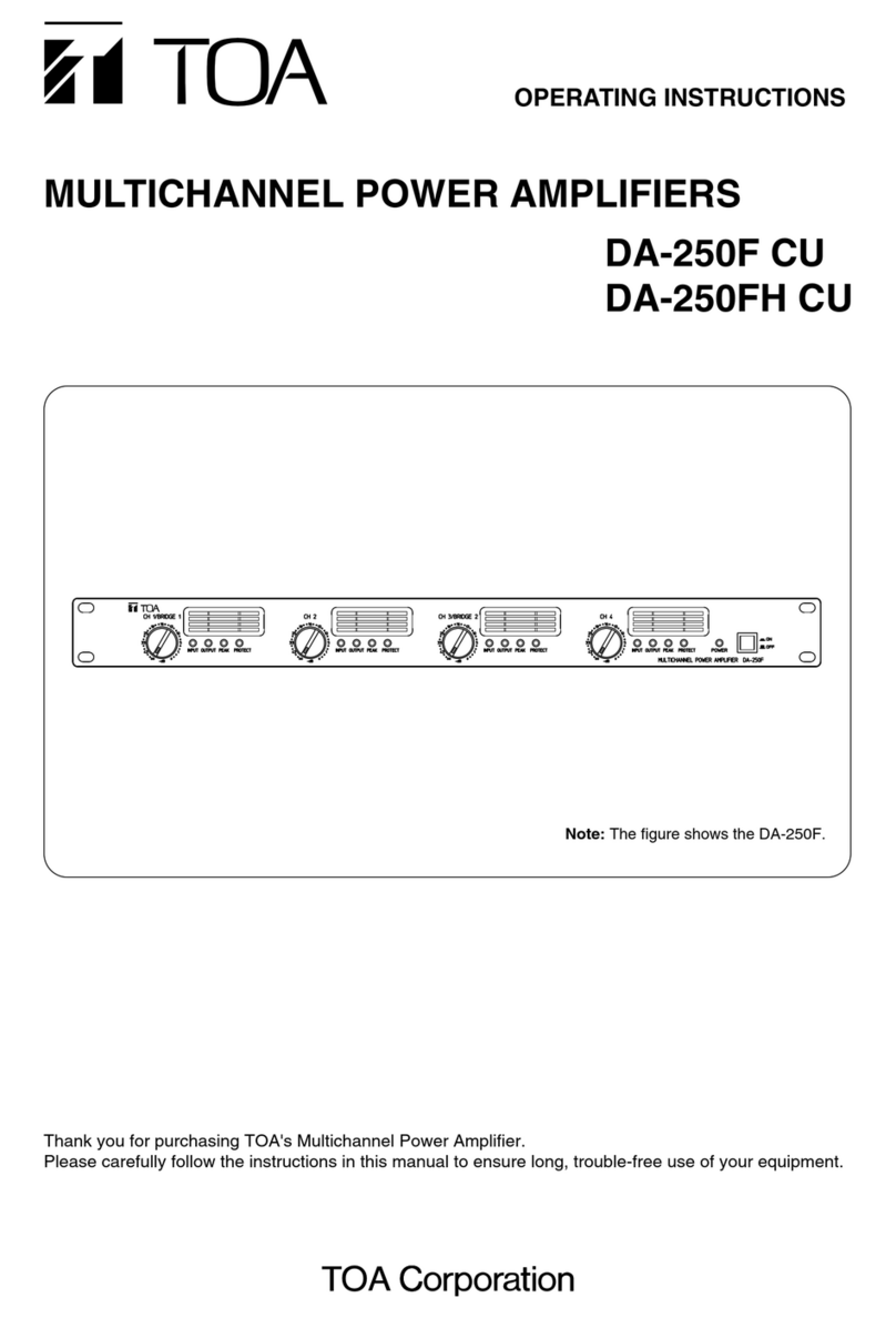 Toa DA-250F CU operating instructions