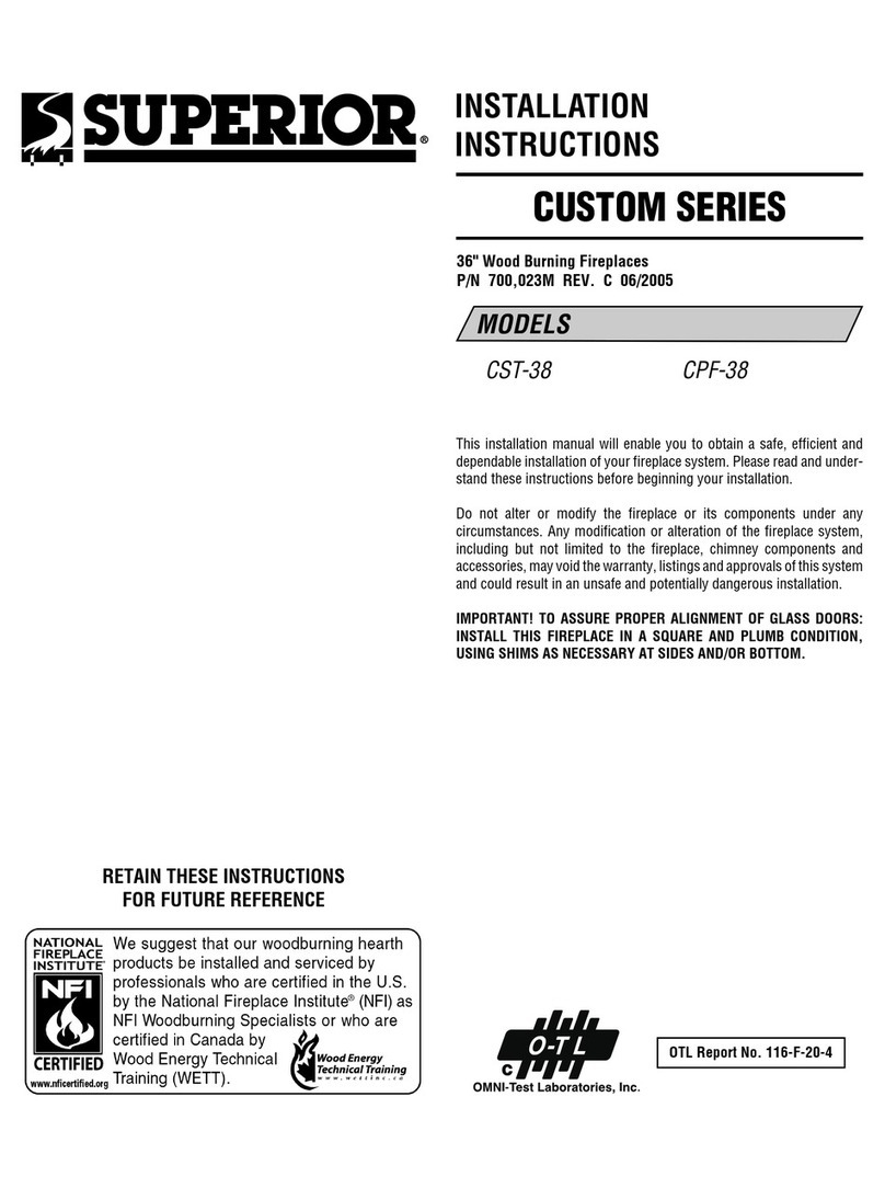 Superior CST-38 installation instructions