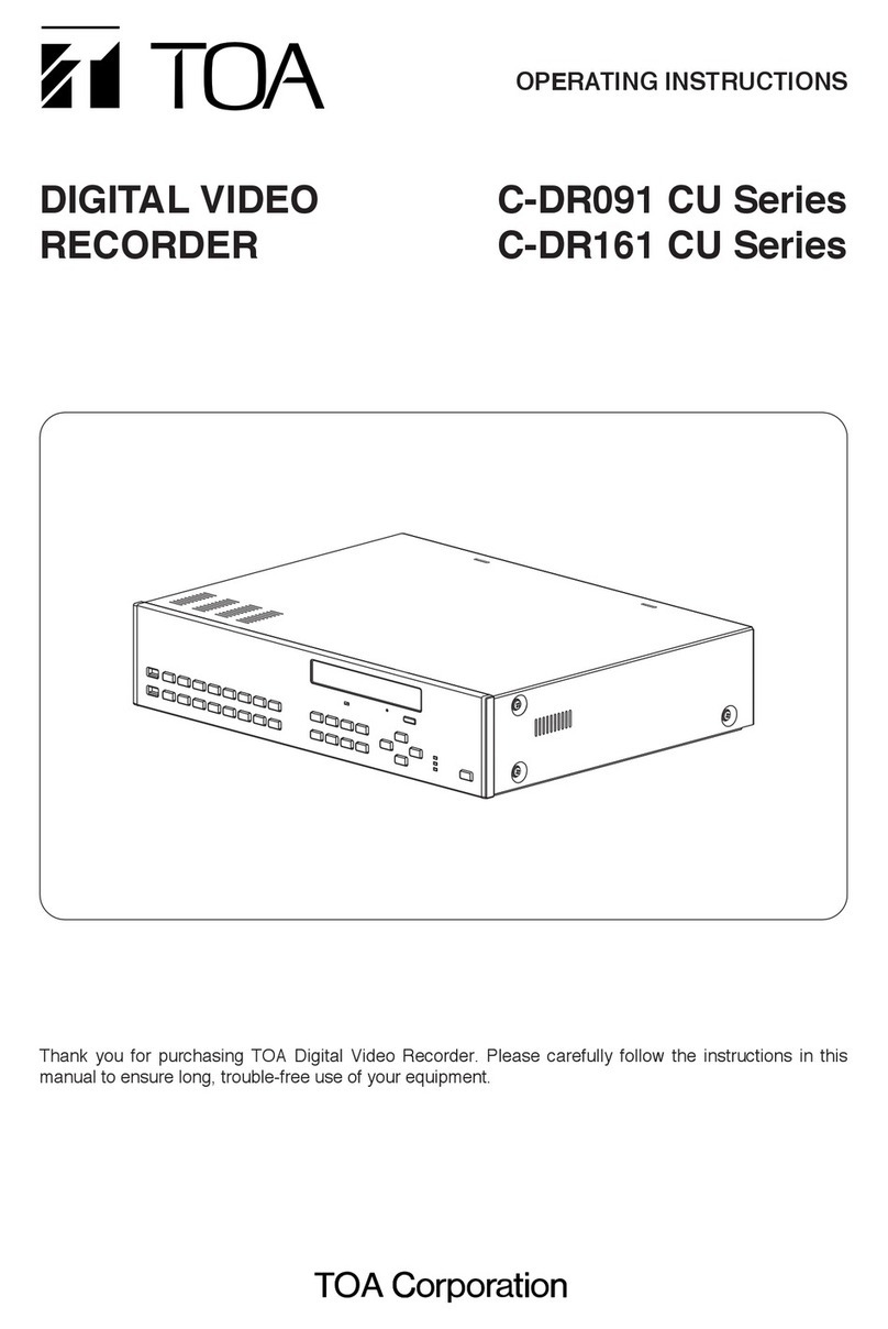 Toa C-DR091 CU Series operating instructions