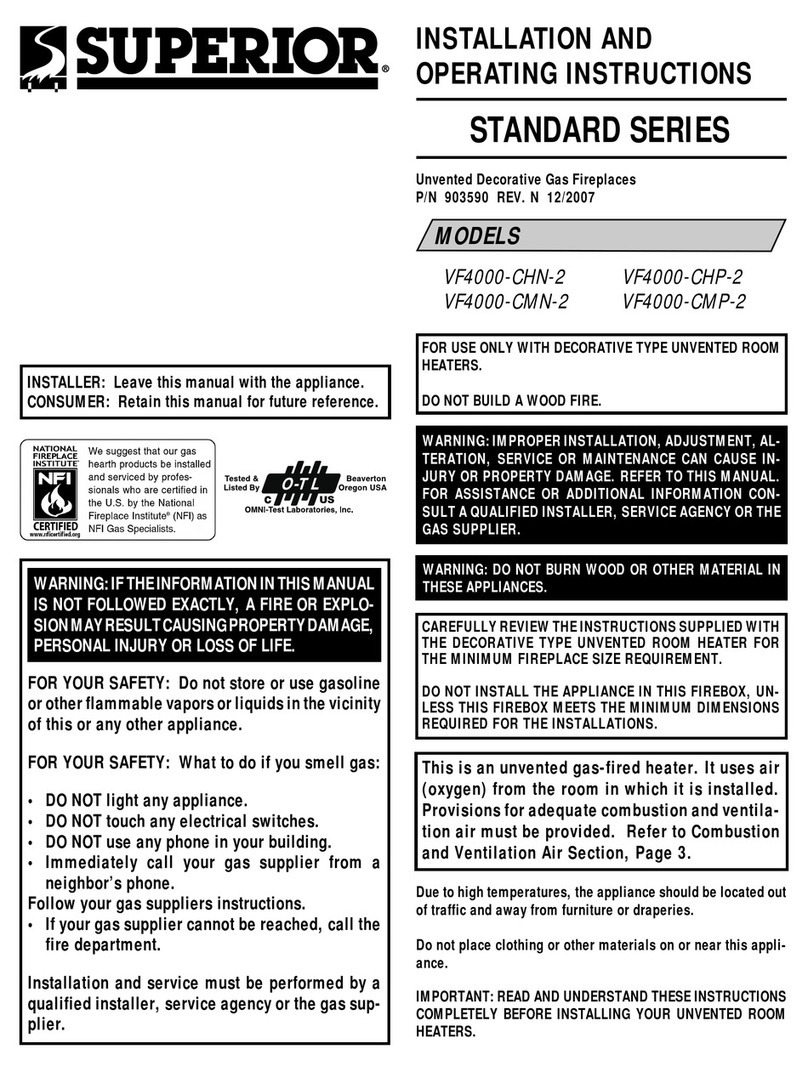 Superior VF4000-CMP-2 and Installation and operating instructions