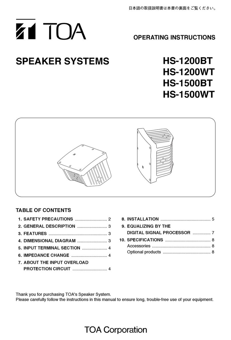 Toa HS-1200BT User manual